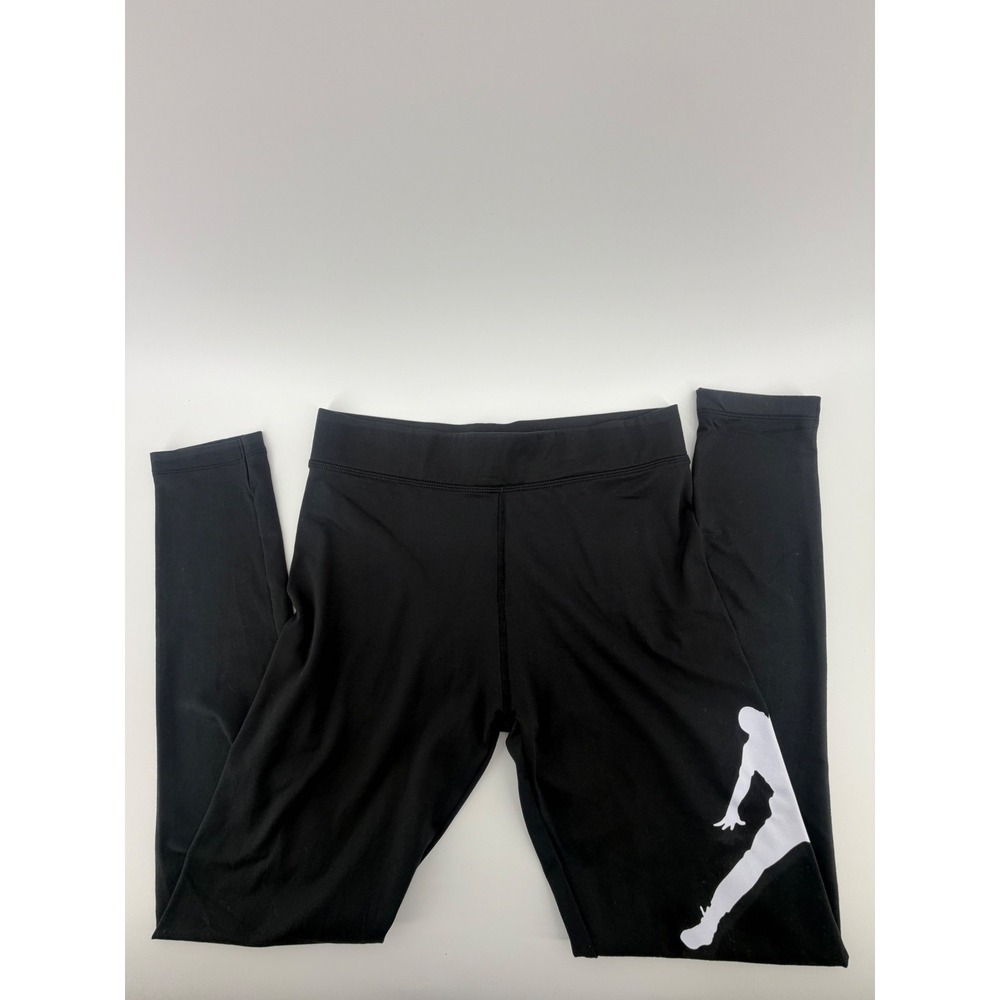 Jordan Girls Leggings‎ Black White Jumpman Logo Size L 12-13 Years Youth Large